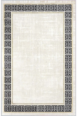 Rovigo Home Dijital Baskı Yıkanabilir Kaymaz Taban Salon Halısı Rvg0423 Krem