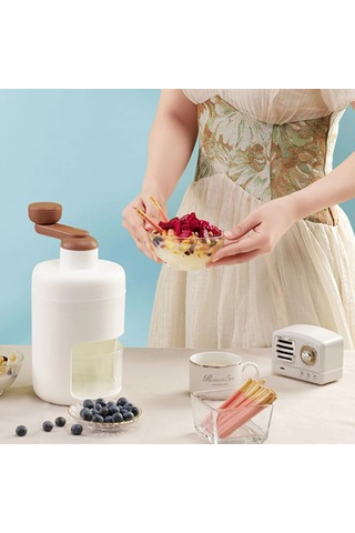 El-krank Buz Tıraş Makinesi-ev Manuel Kar Koni & Süt Sallar İçin