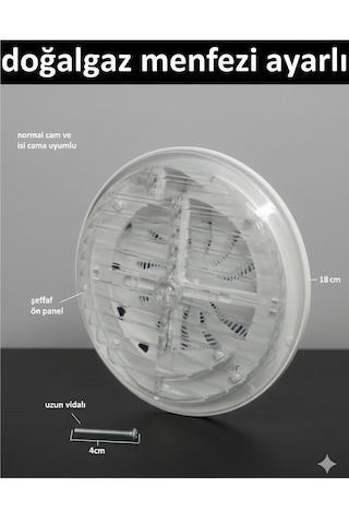 Ayarlanabilir Doğalgaz Uyumlu Cam Menfezi