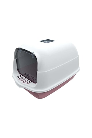 Deodorant Çöp Kutusu Kedi Tepsisi Tamamen Kapalı Evcil Hayvan Çöp Kutusu Plastik Tuvalet, Evcil Hayvan Aksesuarları, Yüksek Kapasiteli Çöp Tepsisi, Temizlik Pembe Pembe Beyaz