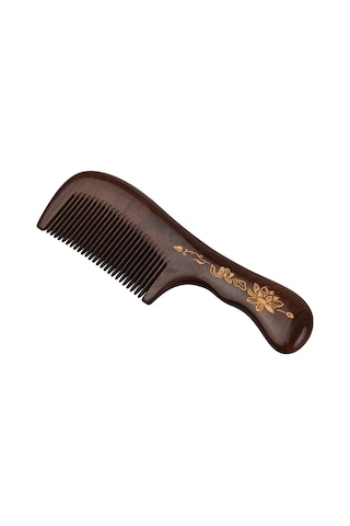 Lemestar Sandalwood Doğal Ağaç Tükenmez Statik Olmayan Saç Düzleştirici Ev Kullanıma Uygun Tarak