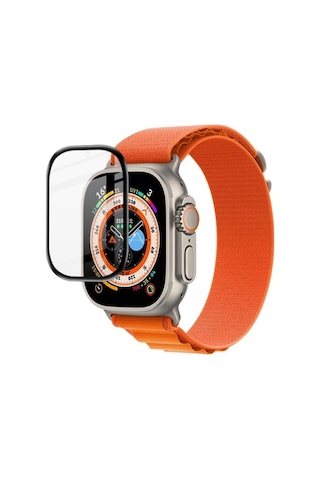iOS Uyumlu Watch Ultra 49mm 3D Full Kaplama Ekran Koruyucu PET+PMMA