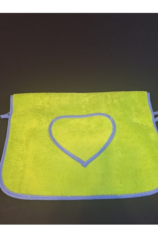 Peluş Mutfak Önlüğü / Su Geçirmez Yeşil Başak Ev Tekstili