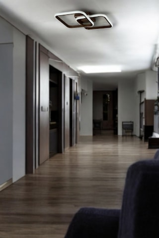 Kira Kahverengi Modern Tasarım Salon - Mutfak - Hol - Yatak Odası Beyaz Led Avize Kahverengi