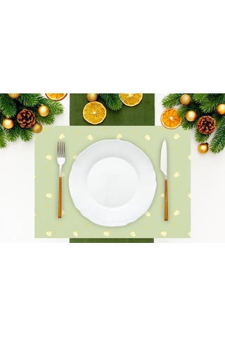 Adawall Home Green Tom & Jerry Kumaş Amerikan Servis 4'lü Set 35x Çok Renkli