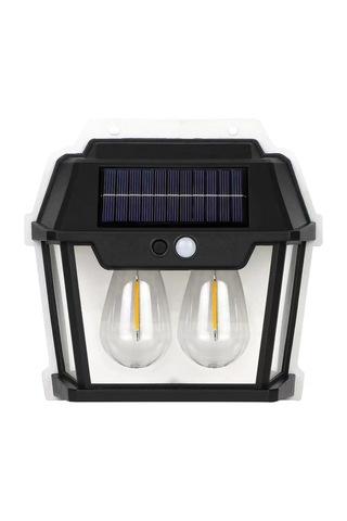 28 Watt Solar 2 Li Duvar Lambası Siyah
