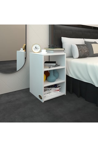 Kenzlife Komodin Panpan Byz 60 39 39 Komidin Kitaplık Ayakkabılık Beyaz