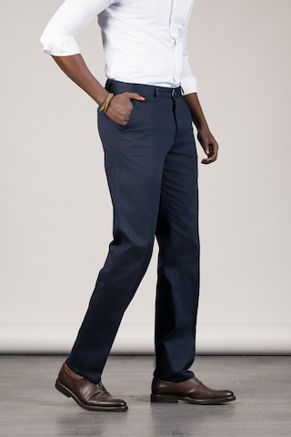 Notra Regular Fit Pamuklu Dokulu Klasik Yazlık Gabardin Pantolon Lacivert