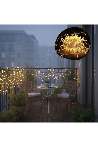 Biishe Günışığı Renk 5 Farklı Işık Modlu 10 Metre Eklemeli Dekor Boncuk Model Dekoratif Led Renkli
