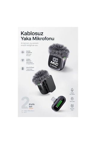 Kablosuz Yaka Mikrofonu Kh541