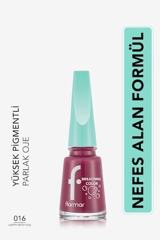Flormar Breathing Color Yüksek Pigmentli Parlak Bitişli Oje 017