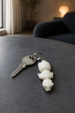 Esta3d Kutup Ayısı Anahtarlık Charm