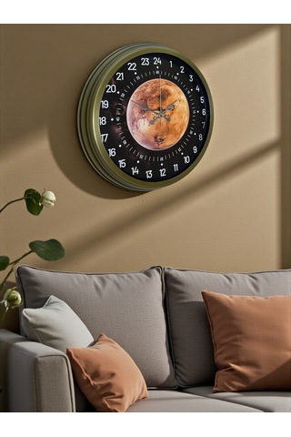 40 Cm Eskitme Metal 24 Saat Göstergeli Özel Tasarım Duvar Saati Pl-4095e