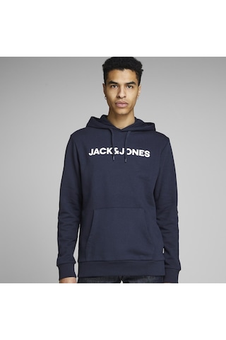 Jack & Jones Sweat Hood Corp Logo 12152840-Nvy (371286327) Lacivert