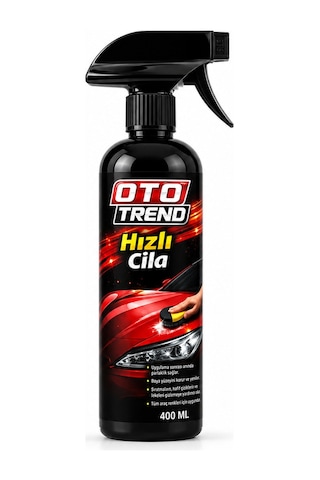 Oto Trend Hızlı Cila Sprey 400 Ml Araç Boya Parlatıcı, Hızlı Ve Kolay Uygulama, Parlak Koruma