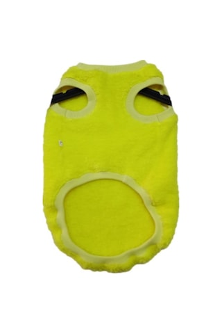 Welsoft Fosforlu Sarı Kolsuz Kedi Köpek Kıyafeti Elbisesi