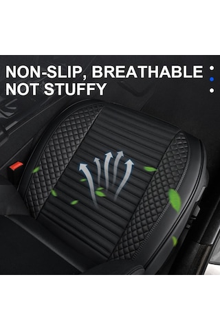 Gri Seametal Tam Sarılmış Araba Ön Koltuk Kılıfı Premium Pu Deri Araç Koltuk Minderi Nefes Alabilir Anti Scratch Sandalye Koruyucu Mat Type B