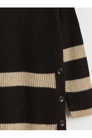 Lcw Comfort Kahverengi Yarım Balıkçı Yaka Kadın Triko Tunik