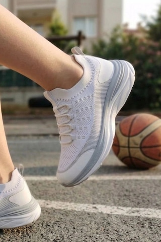 In Step Aeroknit Pro Ultra Hafif Bağcıksız Erkek/kız Spor Ayakkabı - Beyaz