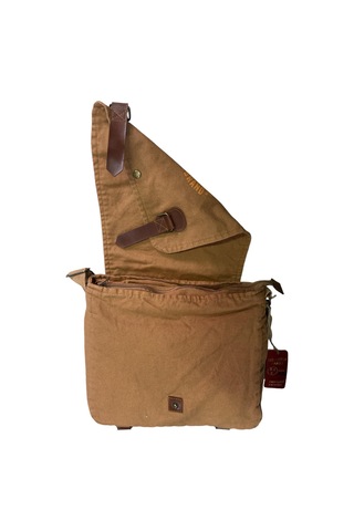 Vintage Salaş Kaliteli Unisex Günlük Gezi Kamp Okul Postacı Omuz Çantası San Diego 32 Cm X 25 Cm CAMEL