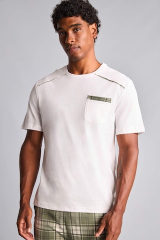 Defacto %100 Pamuk New Regular Fıt Kısa Kollu 2li Pijama Takımı H8717ax26smwt34 Beyaz-wt34
