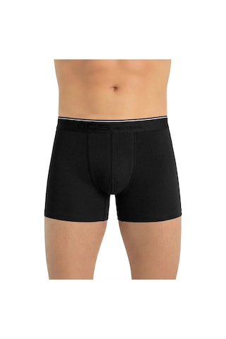 Öts Erkek Pamuklu Boxer Esnek Konfor Odaklı Tasarım 2640 Siyah