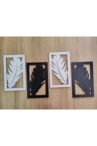 Yaprak Temalı Duvar Süsü 4lü Set