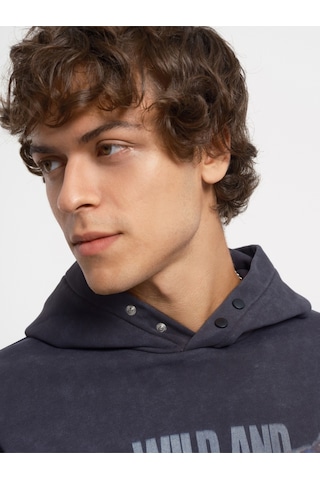 Oversize Erkek Sweatshirt Antrasit