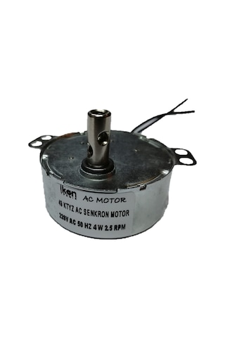 İKON TEKNİK ASENKRON MOTOR TYC 50 4 Watt 2.5 RPM 220 Volt CW/CCW ÇİFT YÖNLÜ ŞÖMİNE ÇEVİRME MOTORU