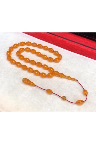 Turuncu Zar Kehribar Tesbih