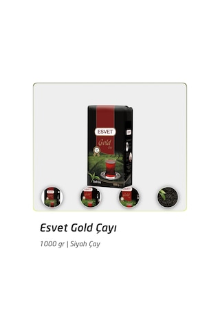 Esvet Gold Dökme Siyah Çay Rize Türk Çayı 1x5 Kiloğram