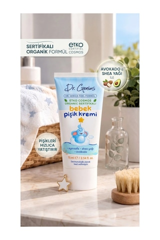 Dr. Genius Özel Formül Organik Sertifikalı Bebek Pişik Kremi - 75 Ml