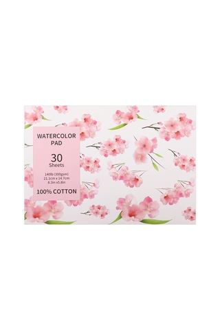 Suluboya Kağıt Pedi, 30 Yaprak A5 21,3 X 14,7 Cm , 63,5 Kg/300 Gsm, Suluboya Çizimi İçin% 100 Pamuk Soğuk Preslenmiş Suluboya Kağıdı, Karışık Medya, Sanat Günlüğü, Guaj Mürekkebi