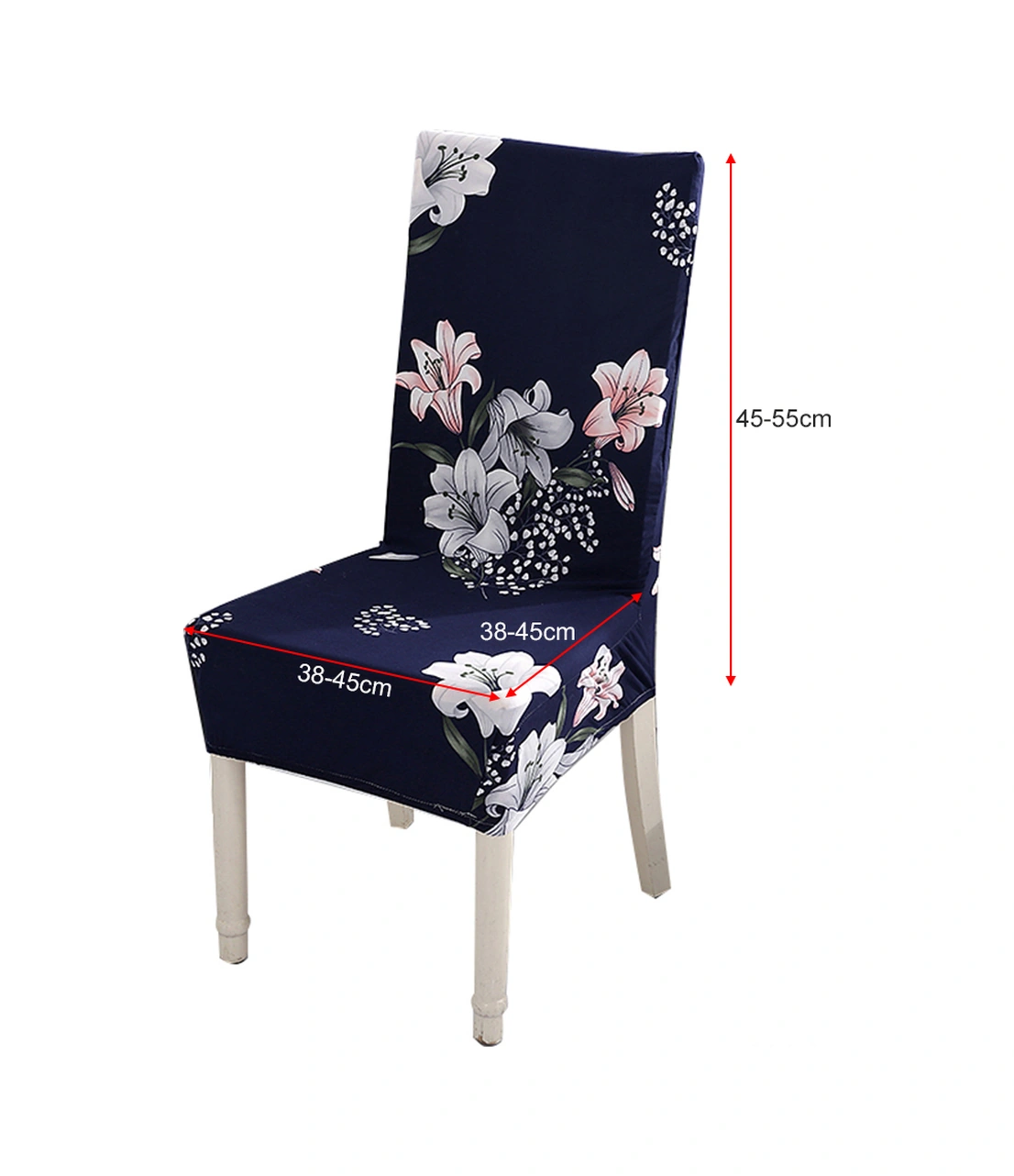 Padalink Poliester Ve Süt İpek Fırınlı Masa Sandalyesi Kılıfı - Renkli Desenler - 8 Farklı Tip Seçeneği - Orta Boy 38-45cm X 45-55cm Çok Renkli