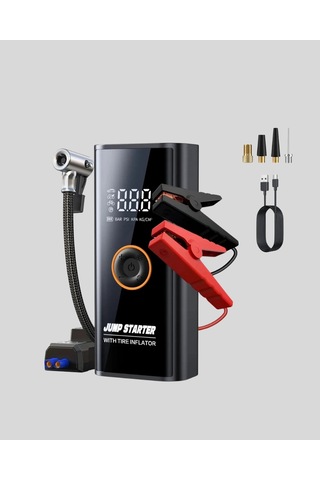 Hubrendy Kargo Çok Fonksiyonlu Araç Yol Yardım Kiti Jump Starter Ve Lastik Pompası