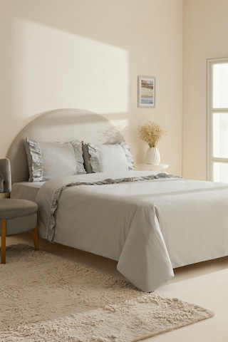 Karaca Home Viento %100 Pamuk Çift Kişilik Nevresim Takımı Gri Gri