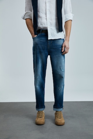Lufian Salvator Smart Jean Erkek Pantolon Slim Fit Mavi Mavi 111200205100300 Mavi