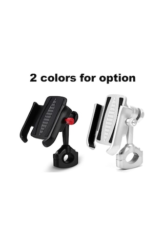 Soulader Evrensel 360 Derece Dönebilen Bisiklet Ve Motosiklet İçin Akıllı Telefon Tutucu, Güvenli Ve Pratik Siyah