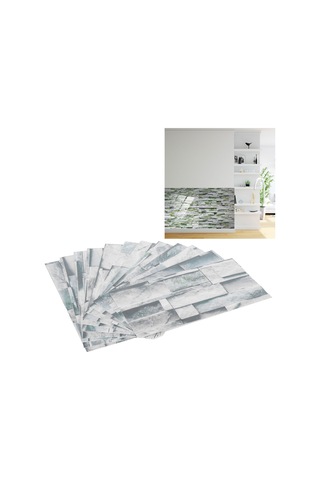 Shineyee 12 Adet Mermer Desenli Pvc Su Geçirmez Zemin/duvar Sticker, Dayanıklı, Kolay Yüklenir, Mutfak/banyo Yenileme, Kıt042 Diğer