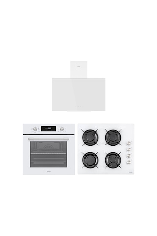 Vestel AF-6841 B - AO-6104 YB-DG - AD-63340 B Eğik Beyaz lı 60 Dijital Set