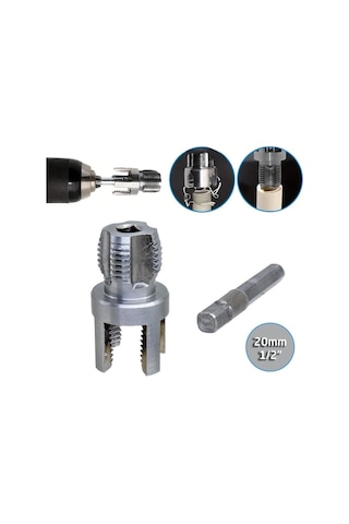 Kalite Pvc Pprc Boru Iç Ve Dış Diş Açma Aparatı 1/2" 20 Mm