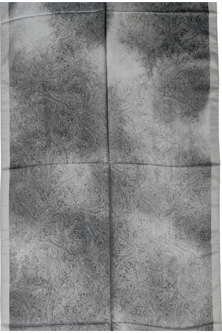 Mim Eşarp Işıl İpek Cotton Vual Etnik Desenli Şal 75x190 Cm Gri