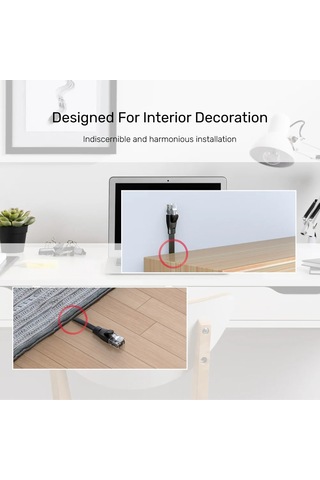 Unıtek Cat6 Patch Kablo 2mt Flat 1gbps, Siyah C1810gbk