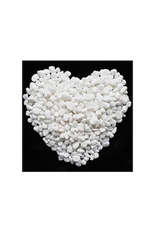 Beyaz Dolomit Taş 25 Kg 1,5-2 Cm Dere Çakıl Taşı Bahçe Süs Saksı Teraryum Akvaryum