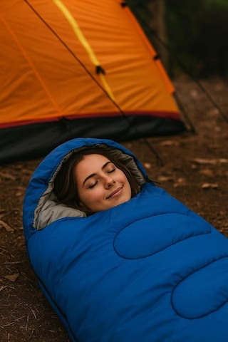 Goocamp -29 C Su Geçirmeyen Piknik/kamp/tatil Uyku Tulumu Mavi Çok Renkli