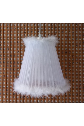 N-55 Beyaz Organze Yatak Odası Çocuk Ve Bebek Odası Avize Beyaz Beyaz