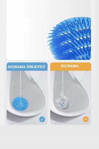 6 Adet - Limon Kokulu Pisuvar Süzgeci Lavabo Yer Gideri Koku Giderici Hijyenik Tuvalet Matı