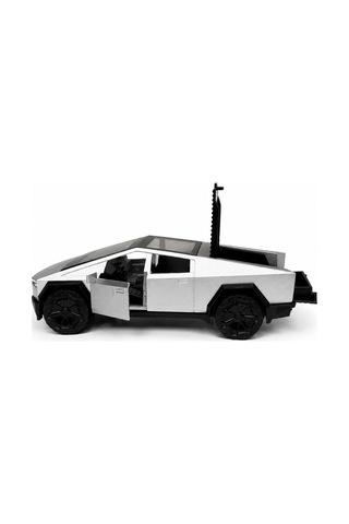 Gümüş Metal Elektrikli Pick-up Oyuncak Araba Açılır Kapılı Çekmeceli Bagajlı Model Araç