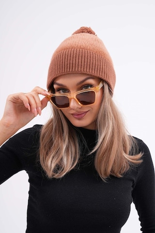 Peluş Ponponlu Bere Kahve