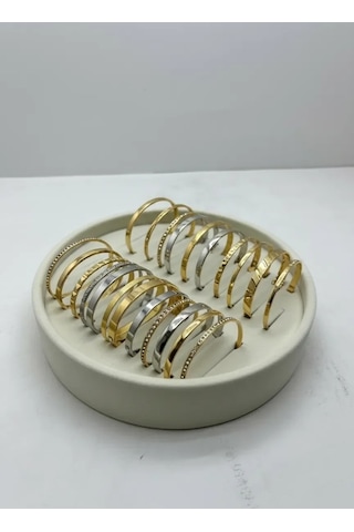 Süet Kumaş Krem Renk 20x20 Cm Yuvarlak Batırmalı Bileklik Kelepçe Tablası Krem